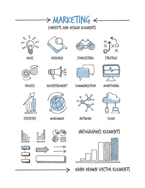 Hand drawn business concepts — Stock Vector