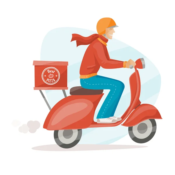 Pizza delivery guy — Stockvector