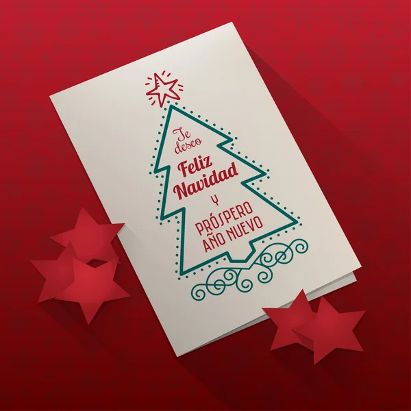 Χριστουγεννιάτικη κάρτα για την υφή του κόκκινη νιφάδες χιονιού — Διανυσματικό Αρχείο