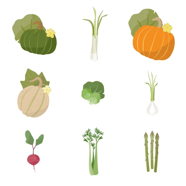 Kerti friss zöldségekkel — Stock Vector