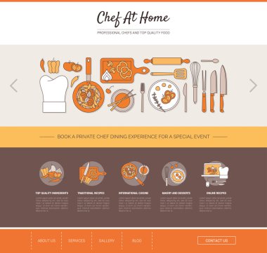 Şef evde web şablonu