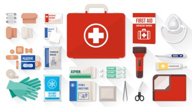 First aid kit box  clipart