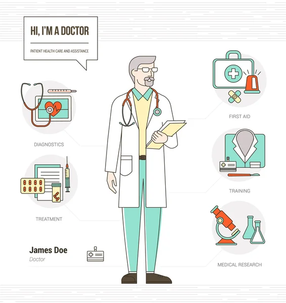 Infographie médicale professionnelle — Image vectorielle