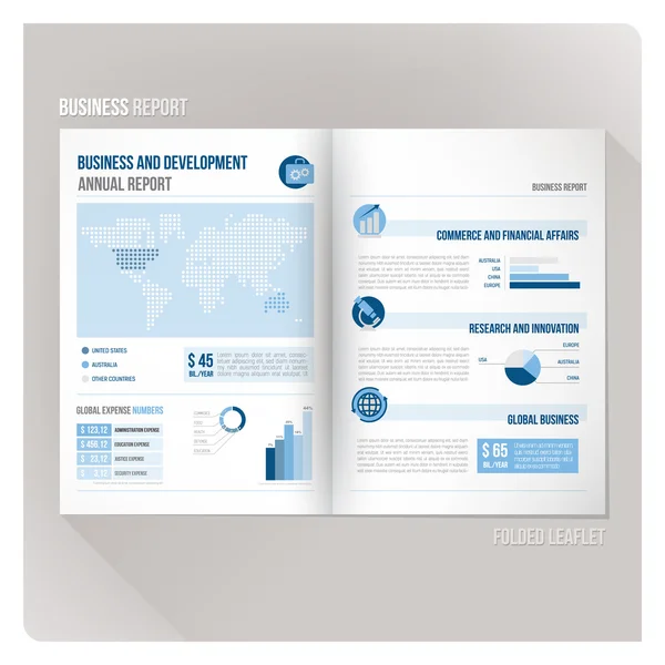 Annual report design — Stock Vector