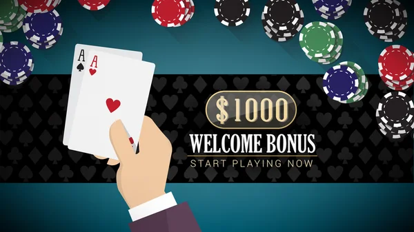 Poker online banner — Διανυσματικό Αρχείο