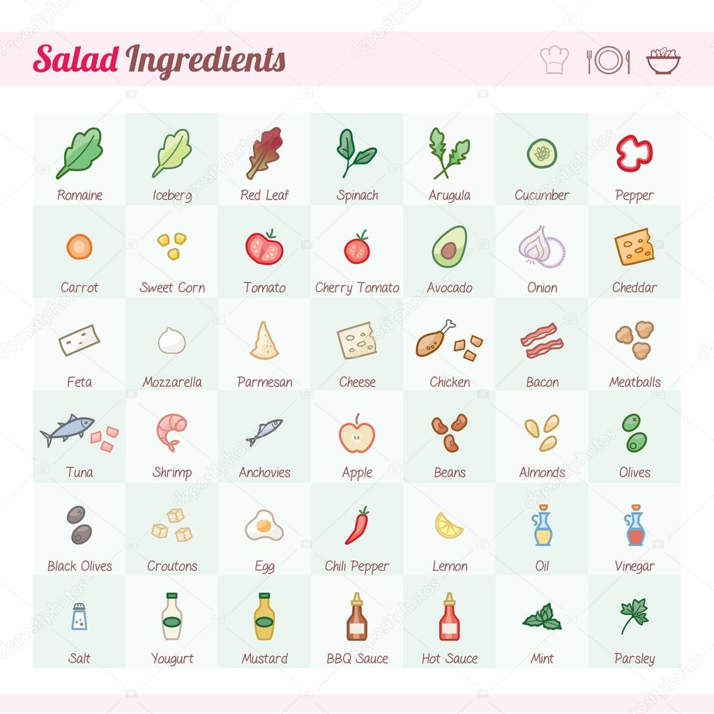 Salad recipe ingredients 