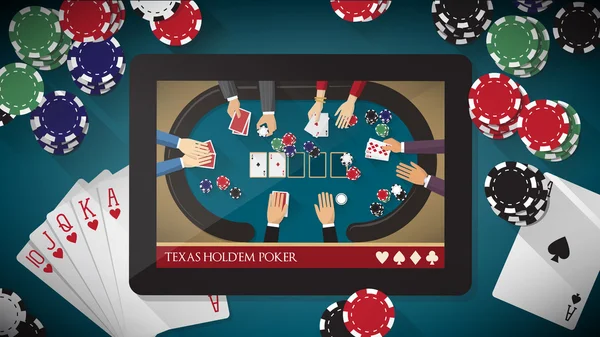 Hold'em πόκερ app — Διανυσματικό Αρχείο