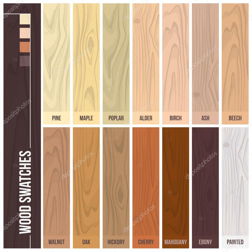 Wood swatches color set