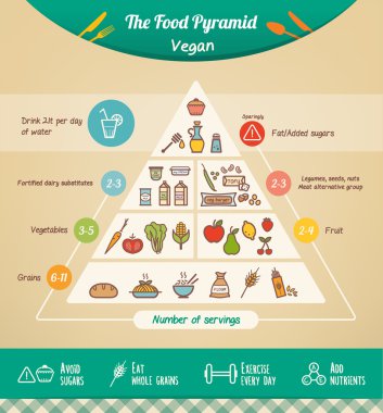Vegan gıda piramit