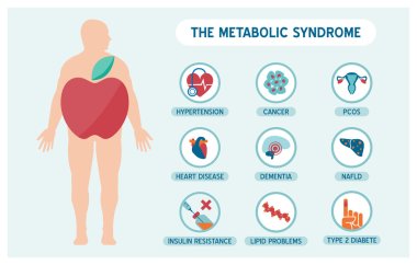 The metabolic syndrome infographic clipart