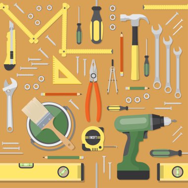 DIY ve ev yenileme araçları seti