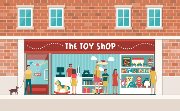 Toy shop display — Stock Vector