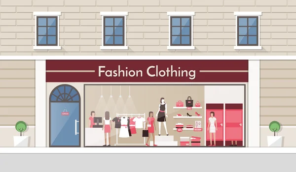 Fashion clothing store — Stock Vector