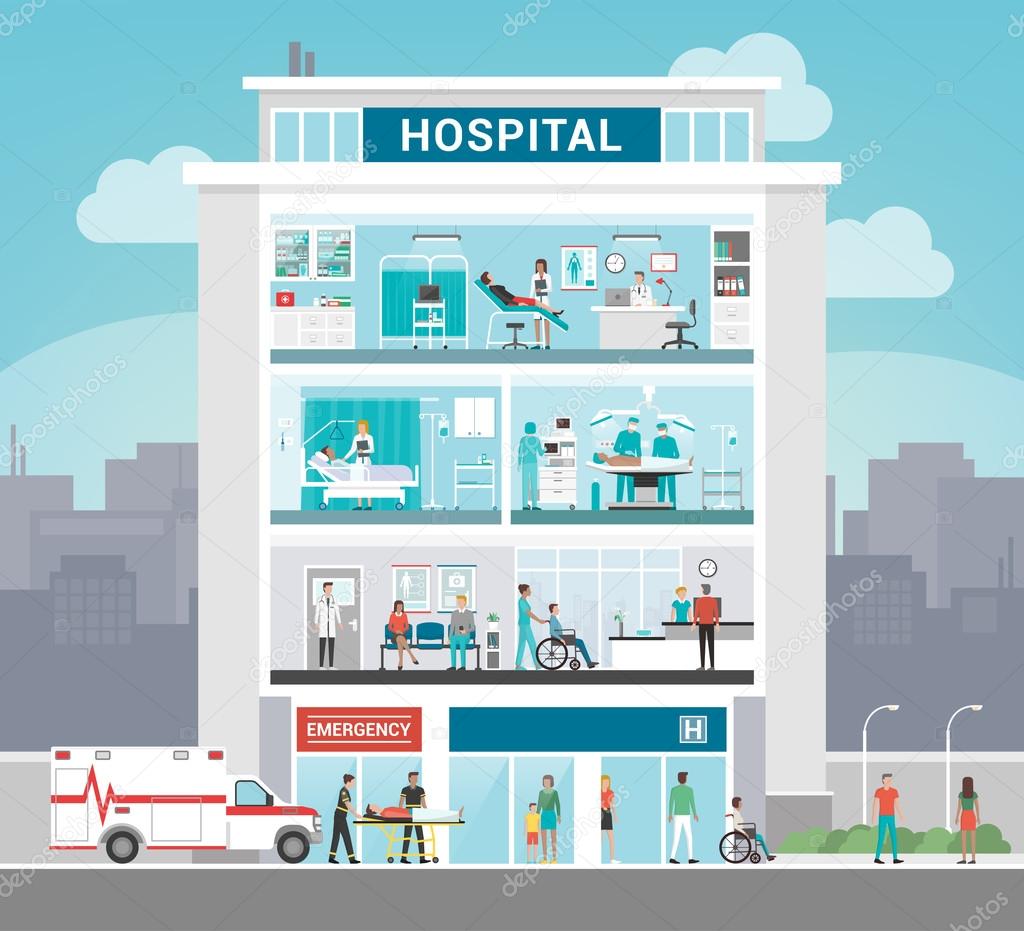 Hospital and healthcare infographics