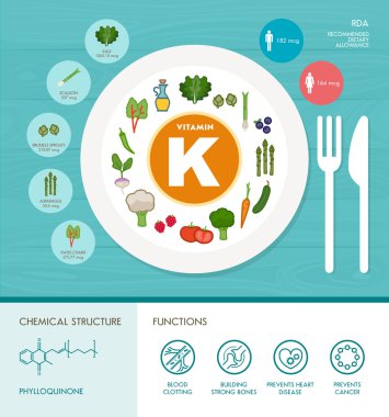 K vitamini beslenme Infographic