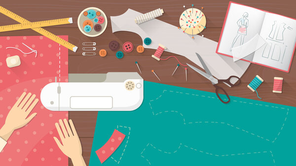 Концепт-баннер портного
