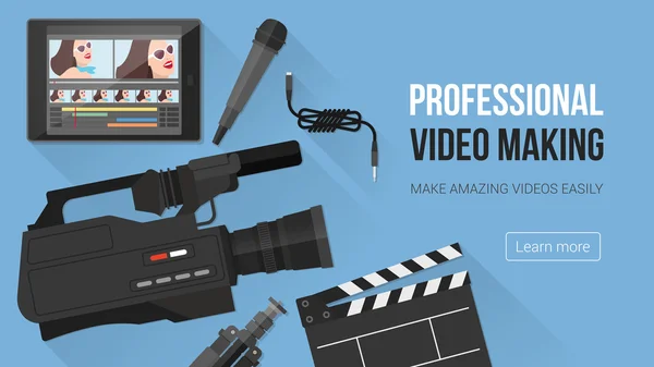 Video making banner Royalty Free Stock Illustrations
