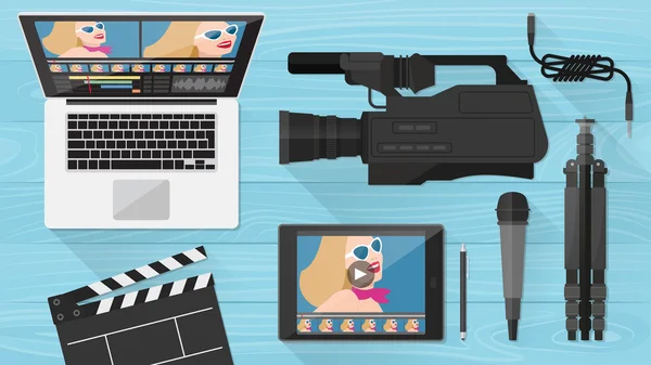 Video making banner Royalty Free Stock Vectors