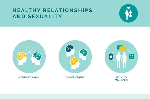 Hubungan Yang Sehat Dan Seksualitas - Stok Vektor