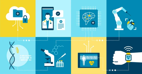 Saúde Medicina Inovação Investigação —  Vetores de Stock