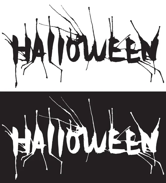Halloween set graphisme typographie — Image vectorielle