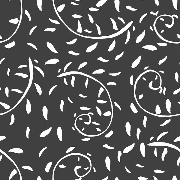 Rama patrón monocromo lief — Vector de stock