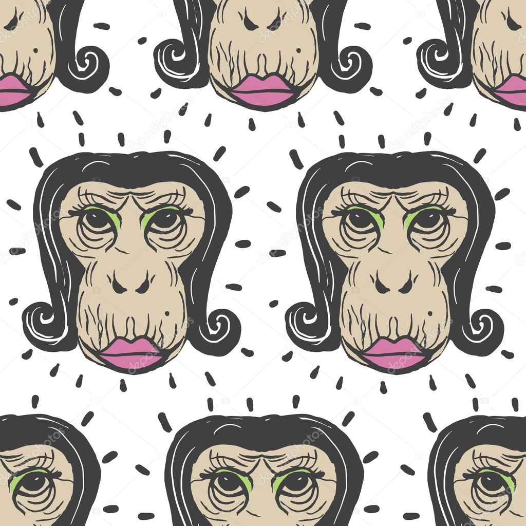 monkey face femail pattern