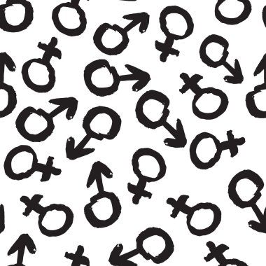 erkek kadın sembolü desen 