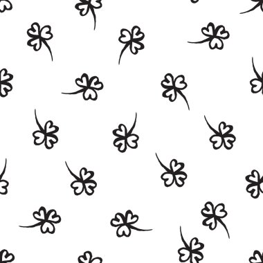 bitkiler yaprakları shamrock desen 