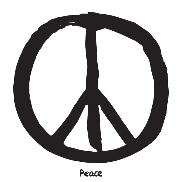 Barış sembolü hippi nesne — Stok Vektör