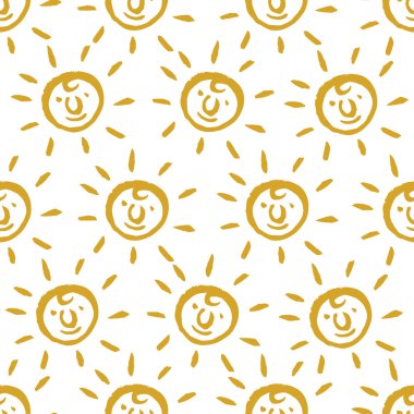 Güneş yüzünü gülümseme desen