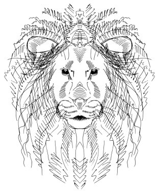 Leo baş hayvan desen 