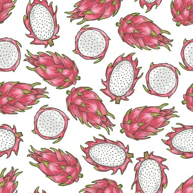 Dragon meyve yemek desen