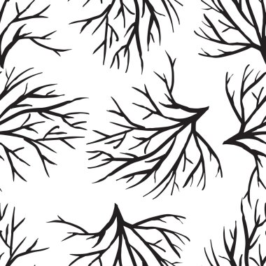 ağaçlar siyah desen