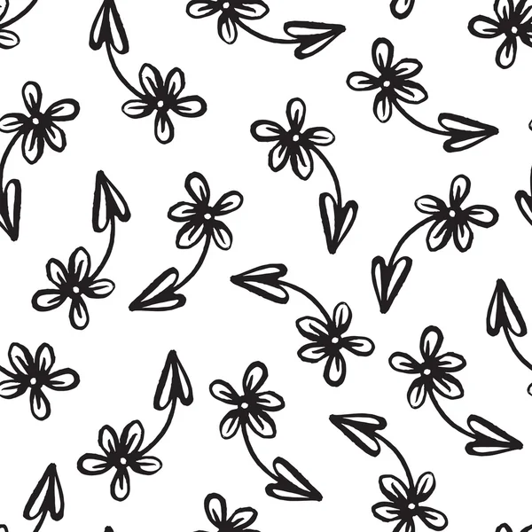 çiçekler siyah beyaz bitkiler yaprakları desen 