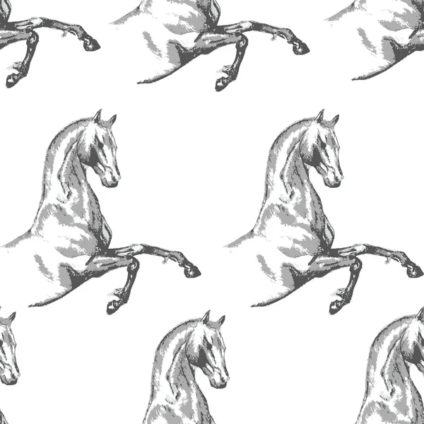 Cheval animal dessin à la main modèle — Image vectorielle