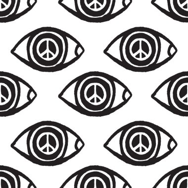 Barış gözleri sembolü desen
