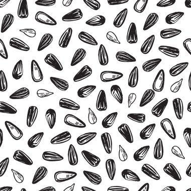 siyah ve beyaz Ayçekirdeği desen