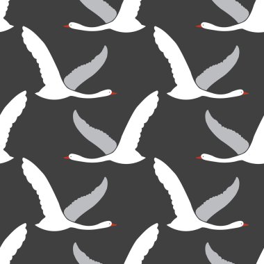 Kuş Uçuş desen Kuğu