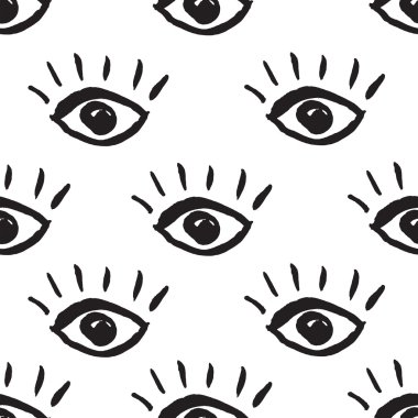 gözleri siyah-beyaz desen