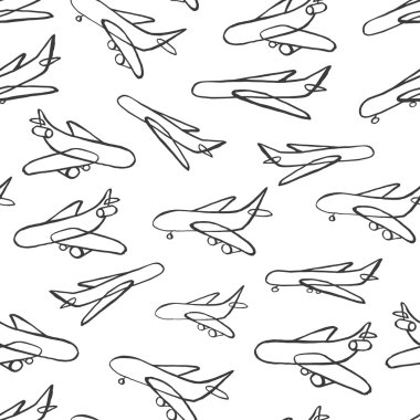 Beyaz ve siyah model uçak seyahat 