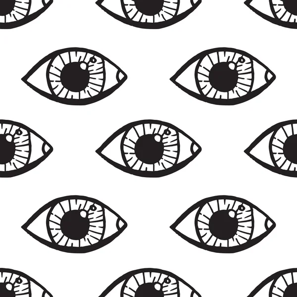 Ojos patrón blanco y negro — Archivo Imágenes Vectoriales