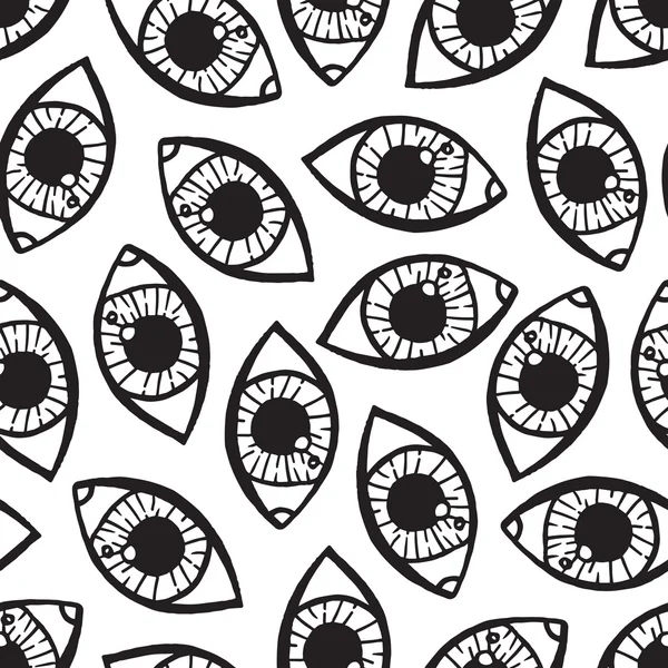 Ojos patrón blanco y negro — Vector de stock