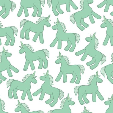 midilli tek boynuzlu at nane renk desen