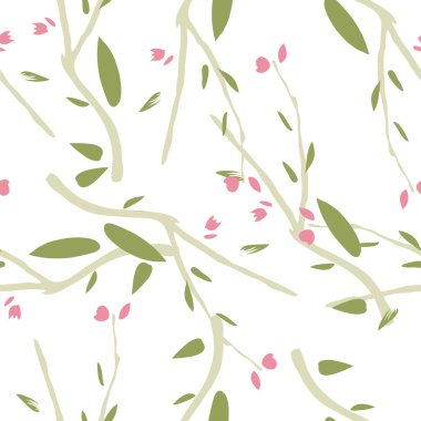 soyut pembe yeşil doğa desen 