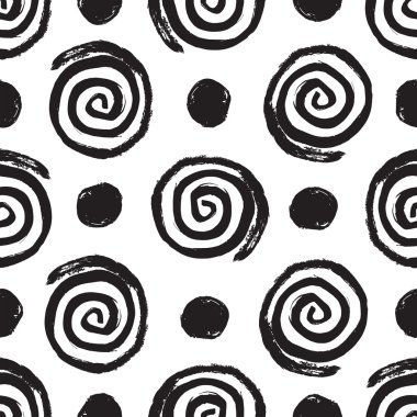 sarmal beyaz ve siyah soyut desen