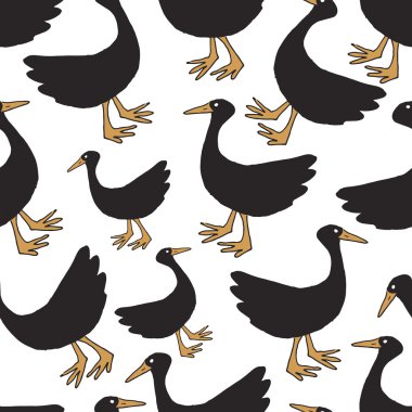 kuş ördek desen çizgi film