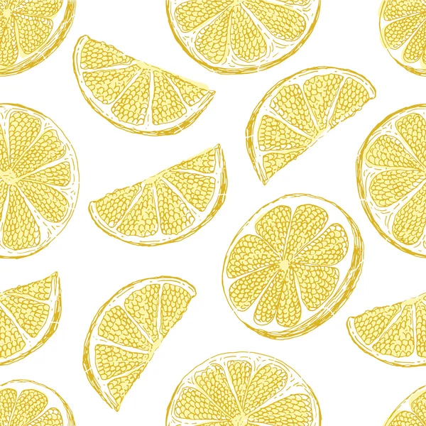 Lemon color yellow pattern — Stock Vector
