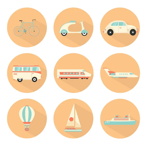 Conjunto de iconos de transporte — Vector de stock