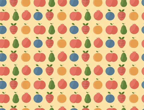 Fruits set pattern — Stock Vector